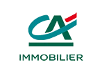 Crédit Agricole immobilier. CA de couleur vert un trait rouge