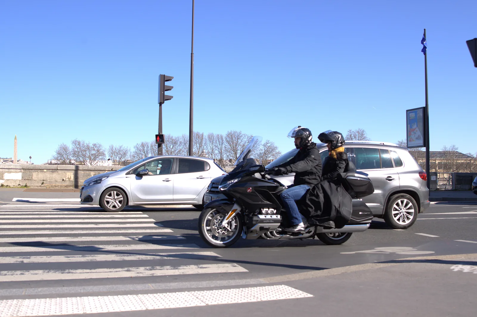 Chauffeur ACTIFcab en Honda Goldwing 1800 à le Stade de France